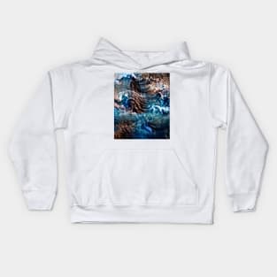 Layered Waves Kids Hoodie